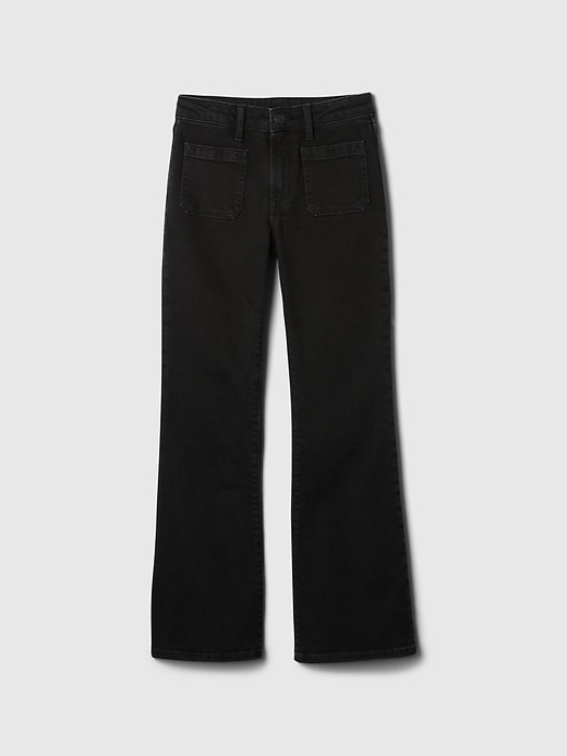 jeans évasés taille haute pour enfants style années 70