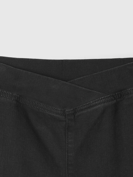 jean évasé croisé taille haute pour enfants style années 70