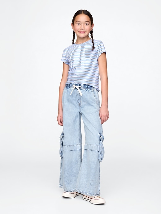 jeans cargo ultra-doux et amples pour enfants