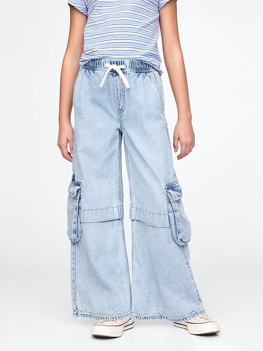 jeans cargo ultra-doux et amples pour enfants
