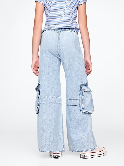 jeans cargo ultra-doux et amples pour enfants