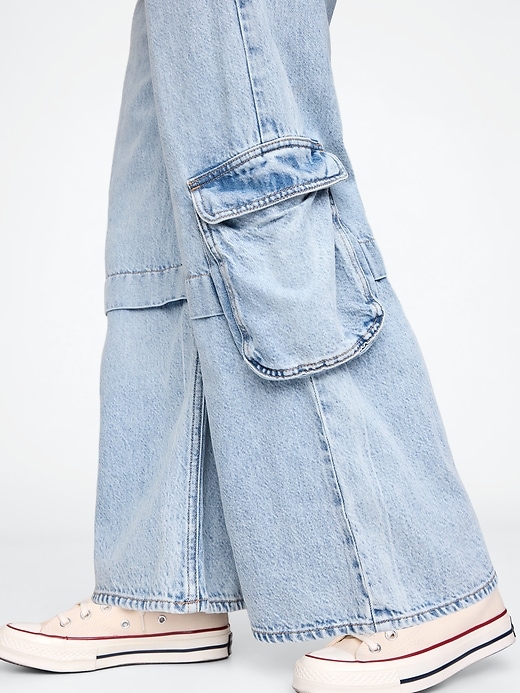 jeans cargo ultra-doux et amples pour enfants