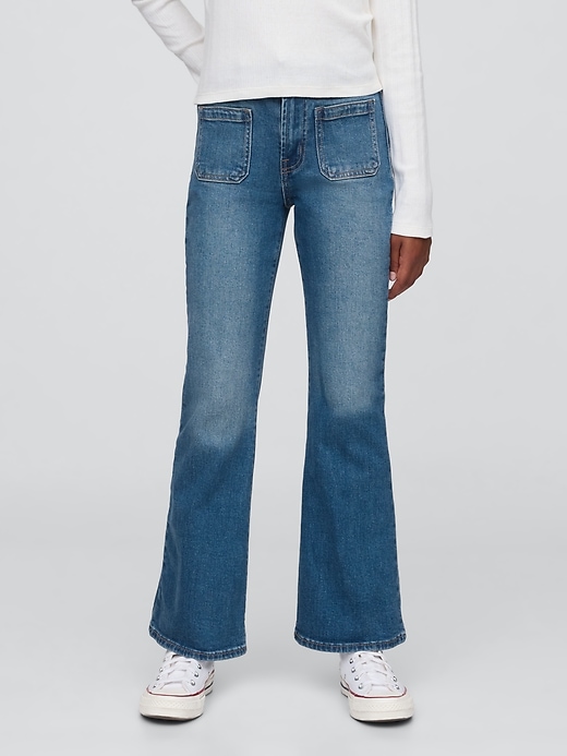 jeans évasés taille haute pour enfants style années 70