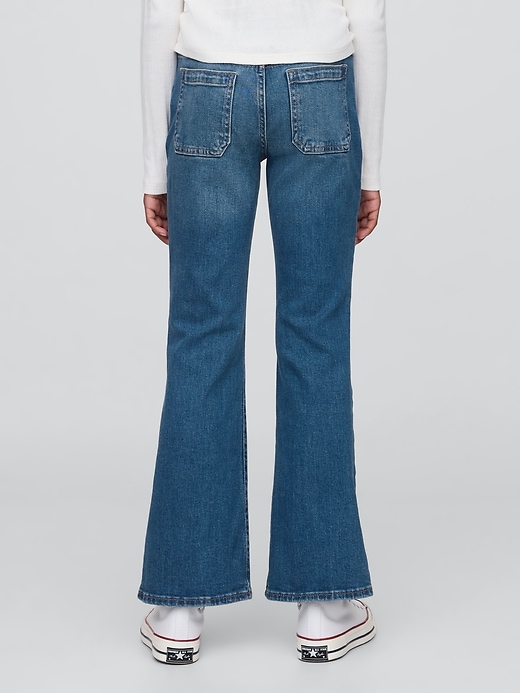 jeans évasés taille haute pour enfants style années 70