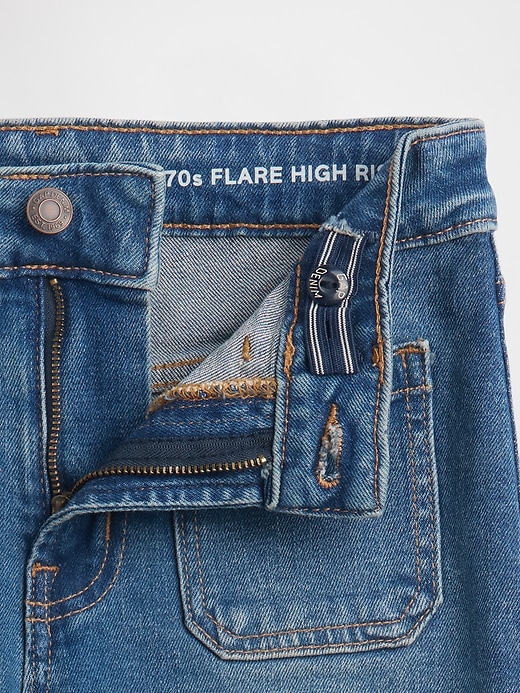 jeans évasés taille haute pour enfants style années 70