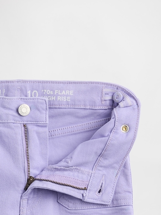 jeans évasés taille haute pour enfants style années 70