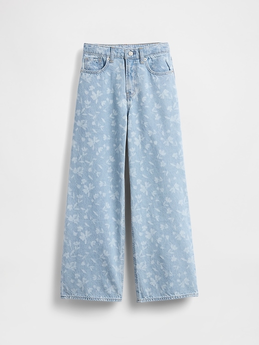 jeans stride à jambes larges et taille basse pour enfants