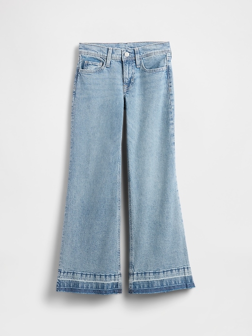 jeans évasés décontractés taille basse pour enfants