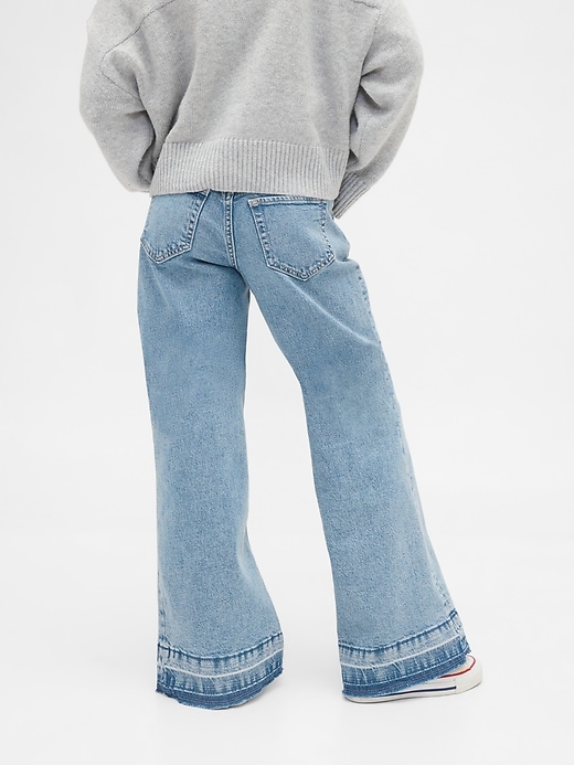 jeans évasés décontractés taille basse pour enfants