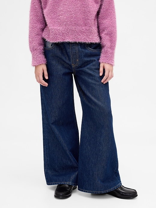 jeans métallisés amples taille basse pour enfants