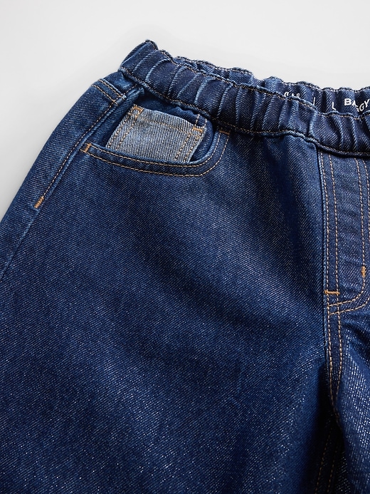 jeans métallisés amples taille basse pour enfants