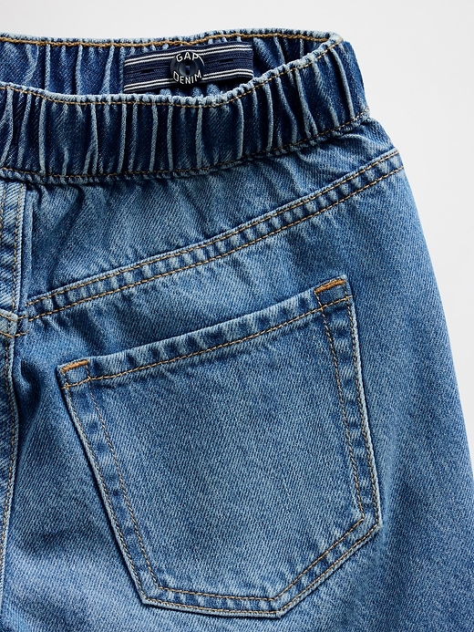 jeans amples et confortables à perles pour enfants taille basse