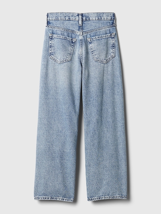jeans stride à jambes larges et taille basse pour enfants