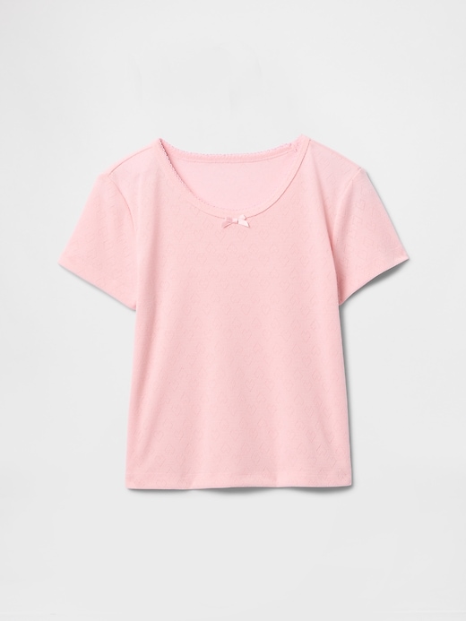 t-shirt pyjama enfant en maille ajourée recyclée