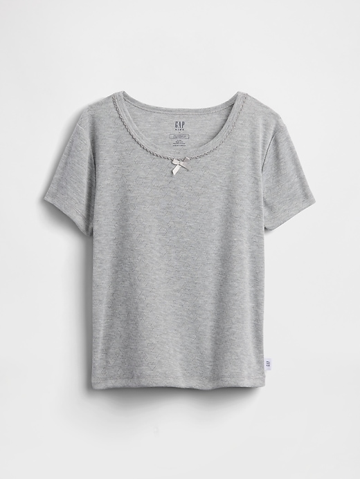 t-shirt pyjama enfant en maille ajourée recyclée