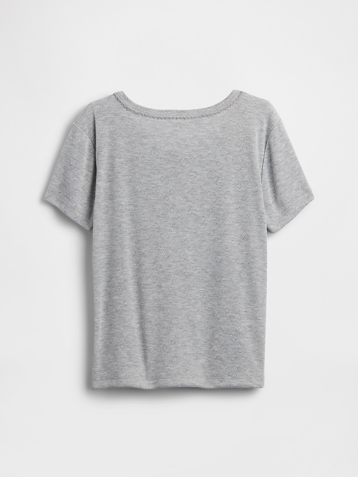 t-shirt pyjama enfant en maille ajourée recyclée
