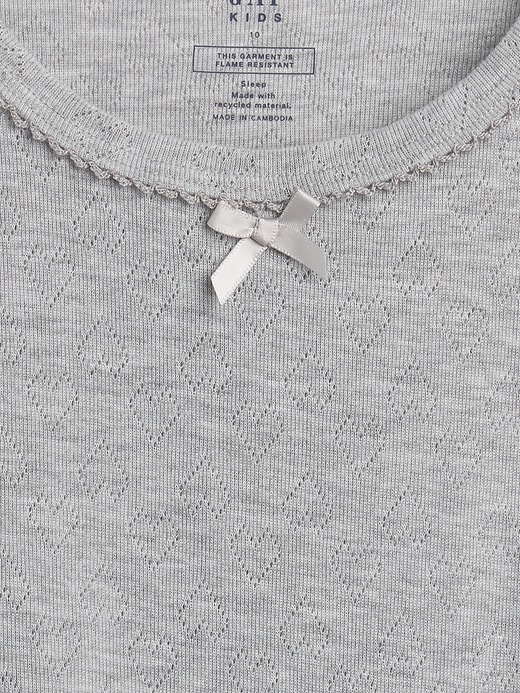 t-shirt pyjama enfant en maille ajourée recyclée