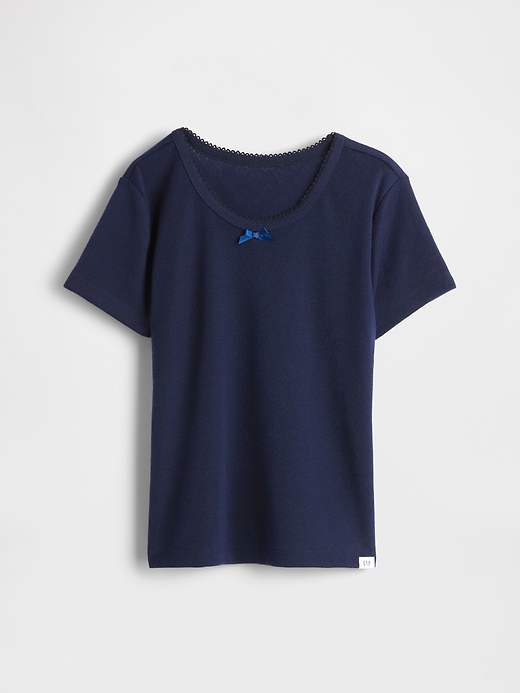 t-shirt pyjama enfant en maille ajourée recyclée