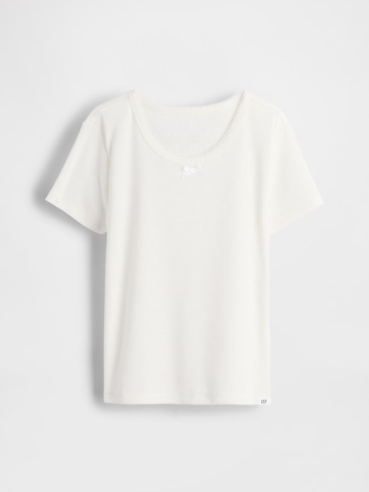 t-shirt pyjama enfant en maille ajourée recyclée