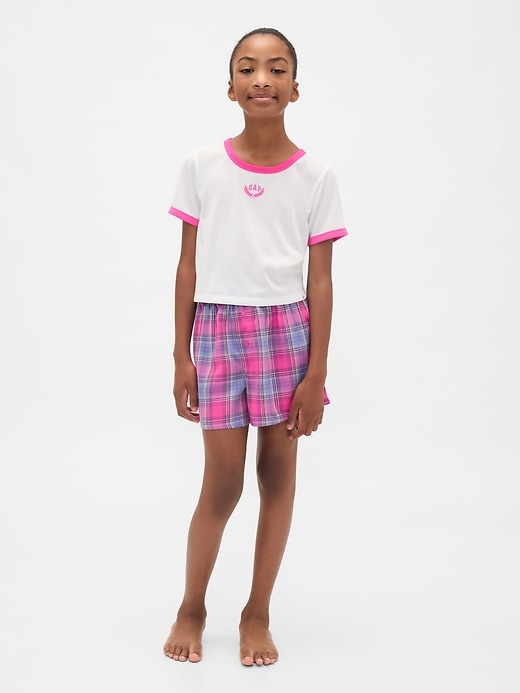 ensemble short de pyjama recyclé pour enfants