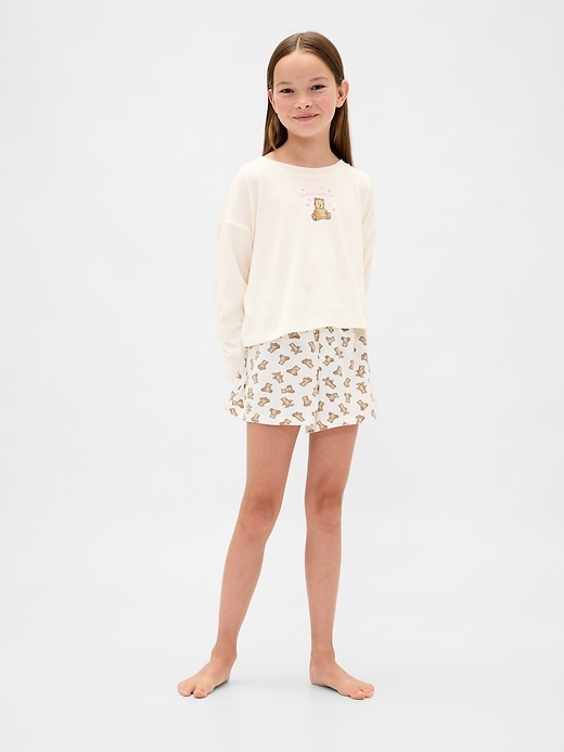 ensemble short de pyjama recyclé pour enfants