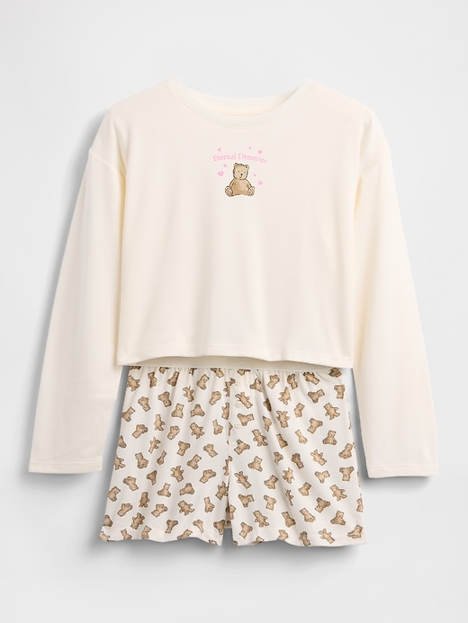 ensemble short de pyjama recyclé pour enfants