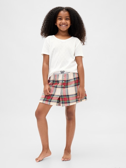 boxers de pyjama en flanelle recyclée pour enfants