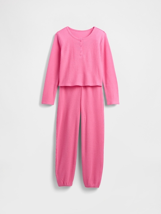 ensemble pyjama gaufré recyclé pour enfants