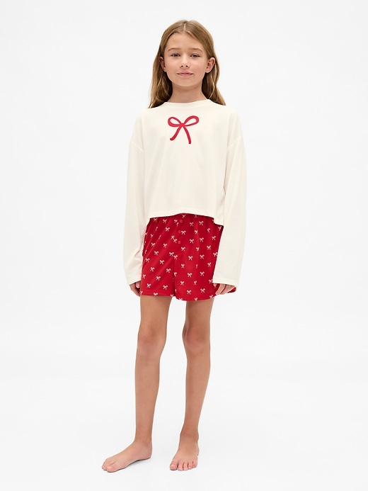 ensemble short de pyjama recyclé pour enfants