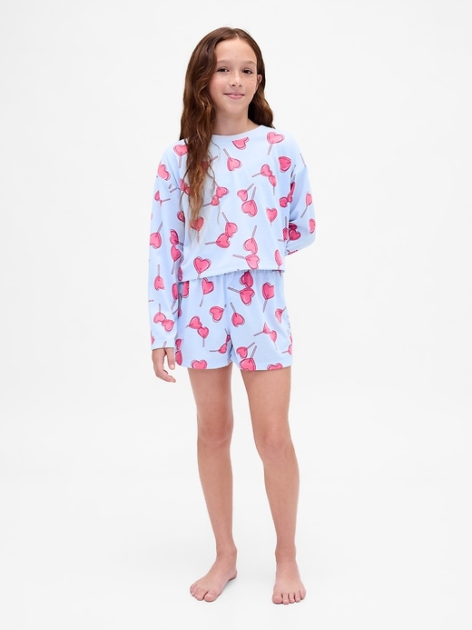 ensemble short de pyjama recyclé pour enfants