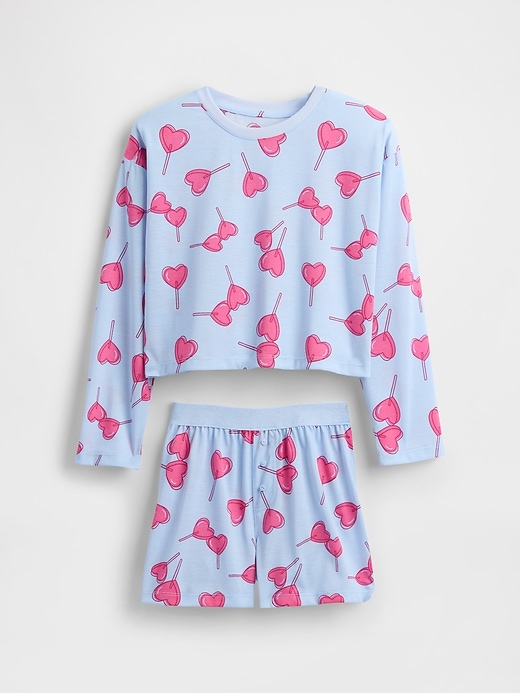 ensemble short de pyjama recyclé pour enfants