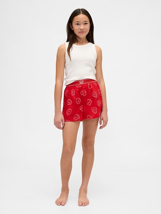 boxers de pyjama en flanelle recyclée pour enfants