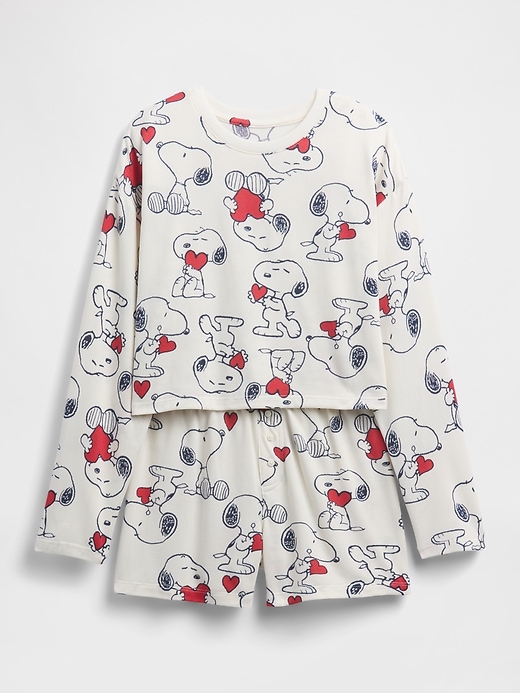 ensemble short de pyjama snoopy recyclé pour enfants