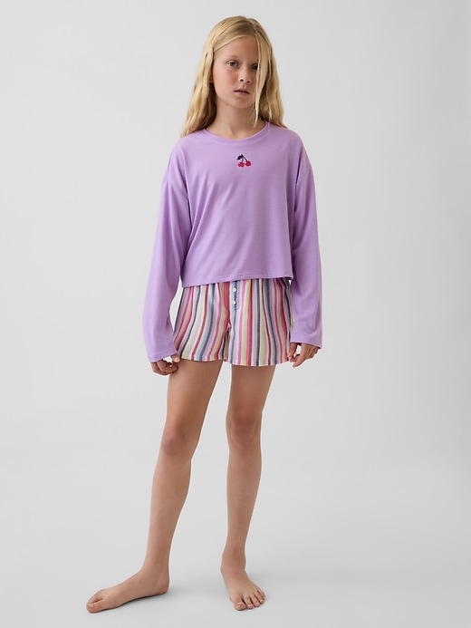 ensemble short de pyjama recyclé pour enfants