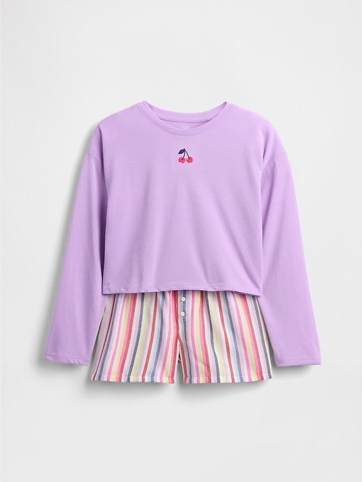 ensemble short de pyjama recyclé pour enfants