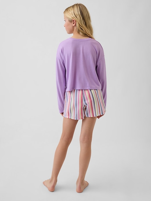 ensemble short de pyjama recyclé pour enfants