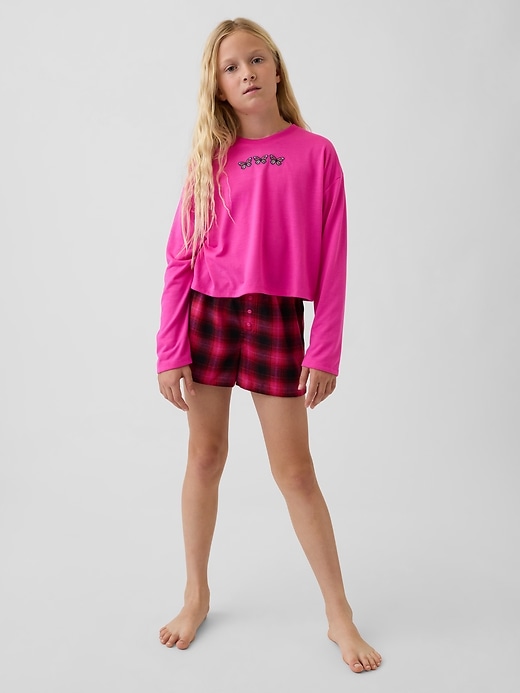 ensemble short de pyjama recyclé pour enfants