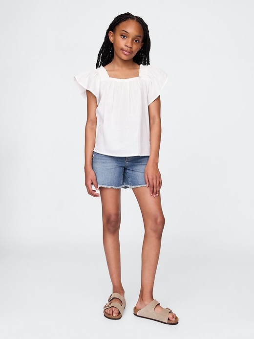 short midi en jean pour enfants