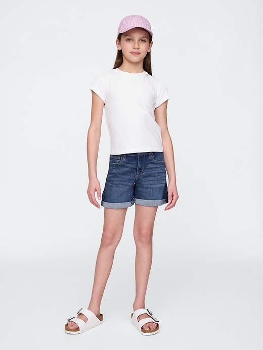 short midi en jean pour enfants
