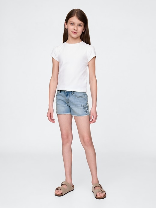 short en jean stride taille basse pour enfants