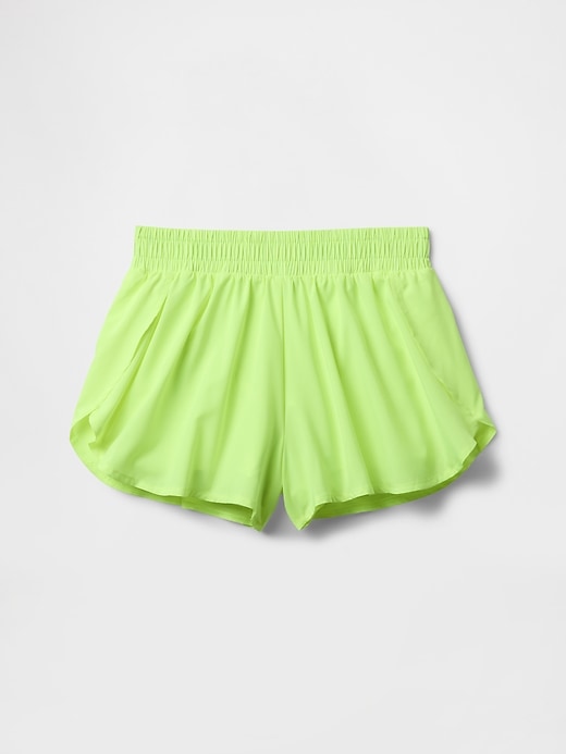short de course à séchage rapide pour enfants avec ourlet papillon