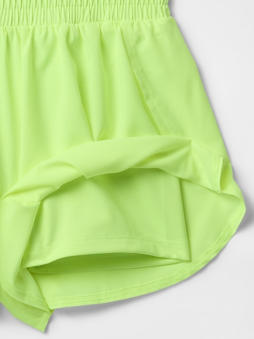 short de course à séchage rapide pour enfants avec ourlet papillon