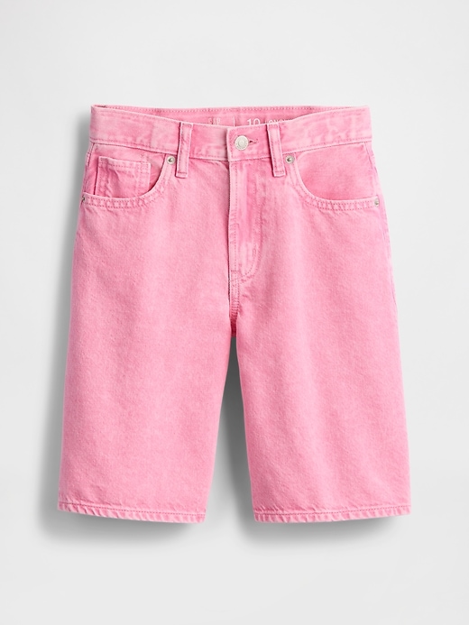 short en jean long taille mi-haute pour enfants
