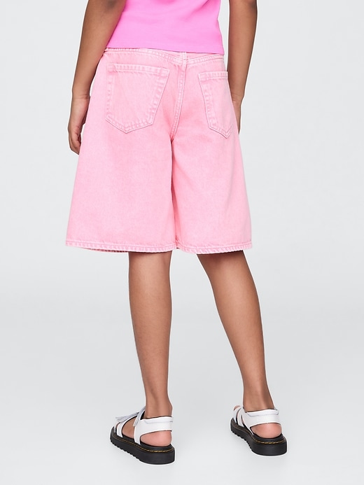 short en jean long taille mi-haute pour enfants