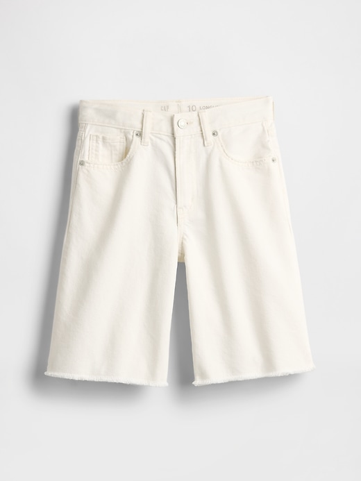 short en jean long taille mi-haute pour enfants