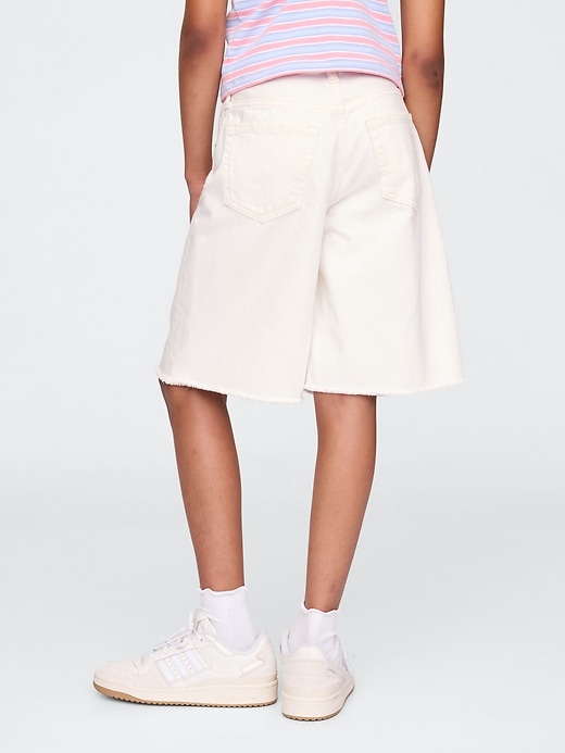 short en jean long taille mi-haute pour enfants