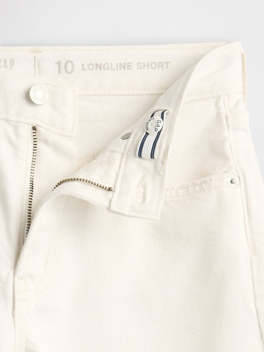 short en jean long taille mi-haute pour enfants