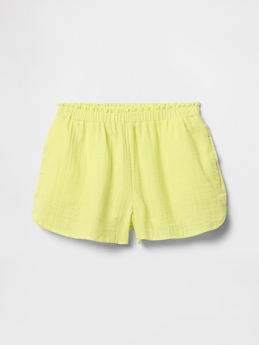 shorts faciles à porter en gaze froissée pour enfants
