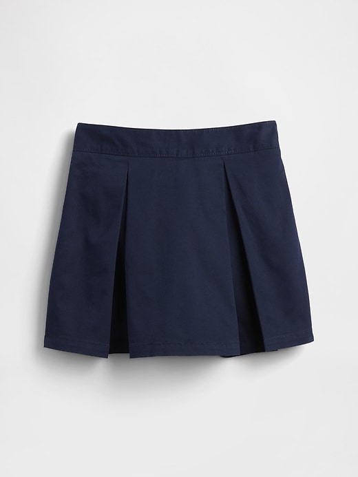 jupe-short plissée kaki facile à porter pour enfant