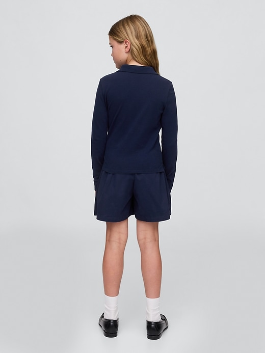 jupe-short plissée kaki facile à porter pour enfant